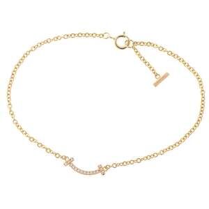 TIFFANY 18k Gold Diamond Charm Bracelet